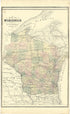Map of Wisconsin from Atlas of Genesee County, Michigan 1889 by Relic Map Company