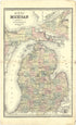 Map of Michigan from Atlas of Genesee County, Michigan 1889 by Relic Map Company