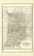 Railroad and Township Map of Indiana from Atlas of Genesee County, Michigan 1889 by Relic Map Company
