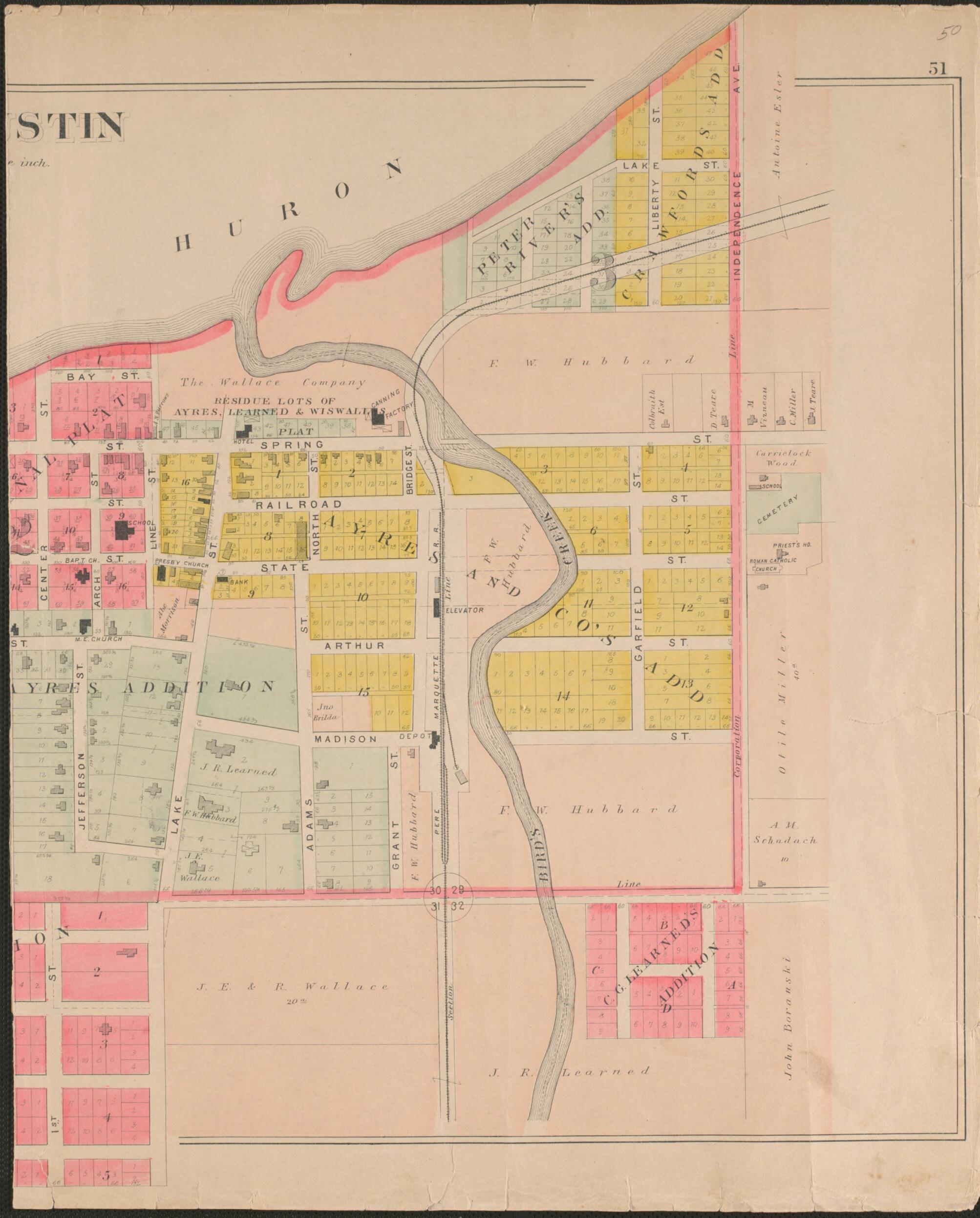 This old map of Port Austin-Second Part from Plat Book of Huron County, Michigan from 1904 was created by E. B. (Ernest B.) Foote in 1904