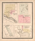 Hamburg, Pettysville, Fleming P.O., Chilson, & Oak Grove from Standard Atlas of Livingston County, Michigan 1895 by Relic Map Company