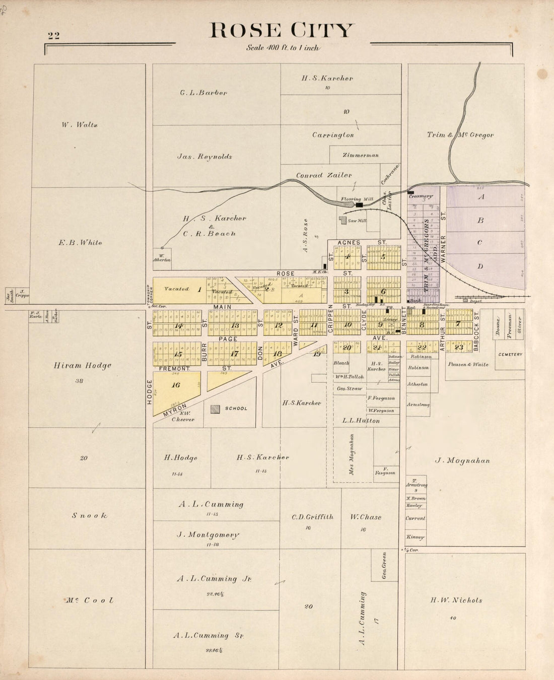 This old map of Hill from Plat Book of Ogemaw County, Michigan from 1903 was created by  P.A. &amp; J.W. Myers (Firm) in 1903