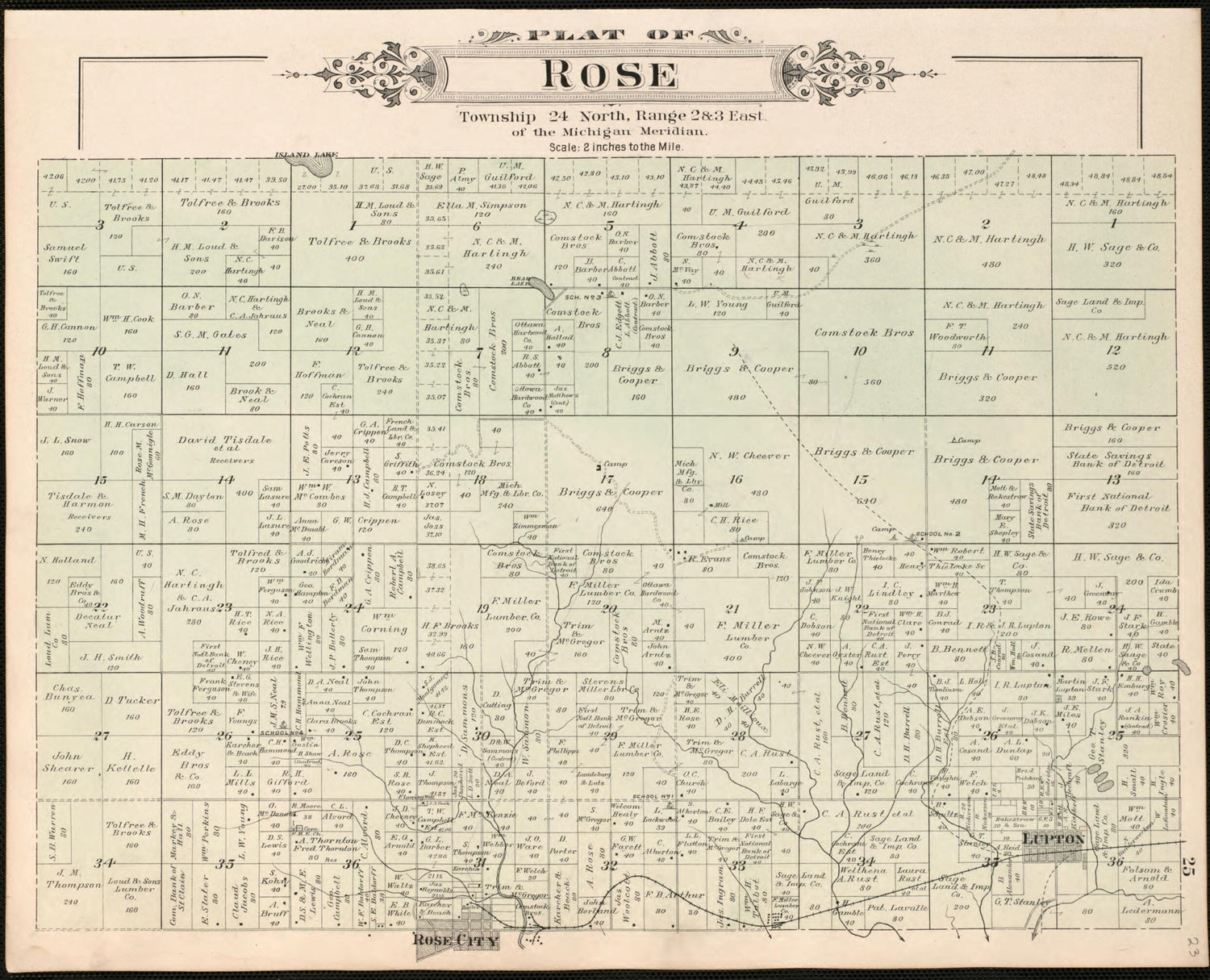 This old map of Goodar from Plat Book of Ogemaw County, Michigan from 1903 was created by  P.A. &amp; J.W. Myers (Firm) in 1903