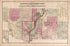 Plan of Saginaw and East Saginaw Cities from Atlas of Saginaw County, Michigan 1877 by Relic Map Company