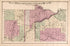 Swan Creek, James and Spalding Townships from Atlas of Saginaw County, Michigan 1877 by Relic Map Company