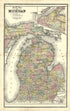 Map of Michigan from Illustrated Atlas of Shiawassee County, Michigan 1895 by Relic Map Company