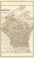 Map of Wisconsin from Standard Atlas of Buffalo and Pepin Counties, Wisconsin 1896 by Relic Map Company
