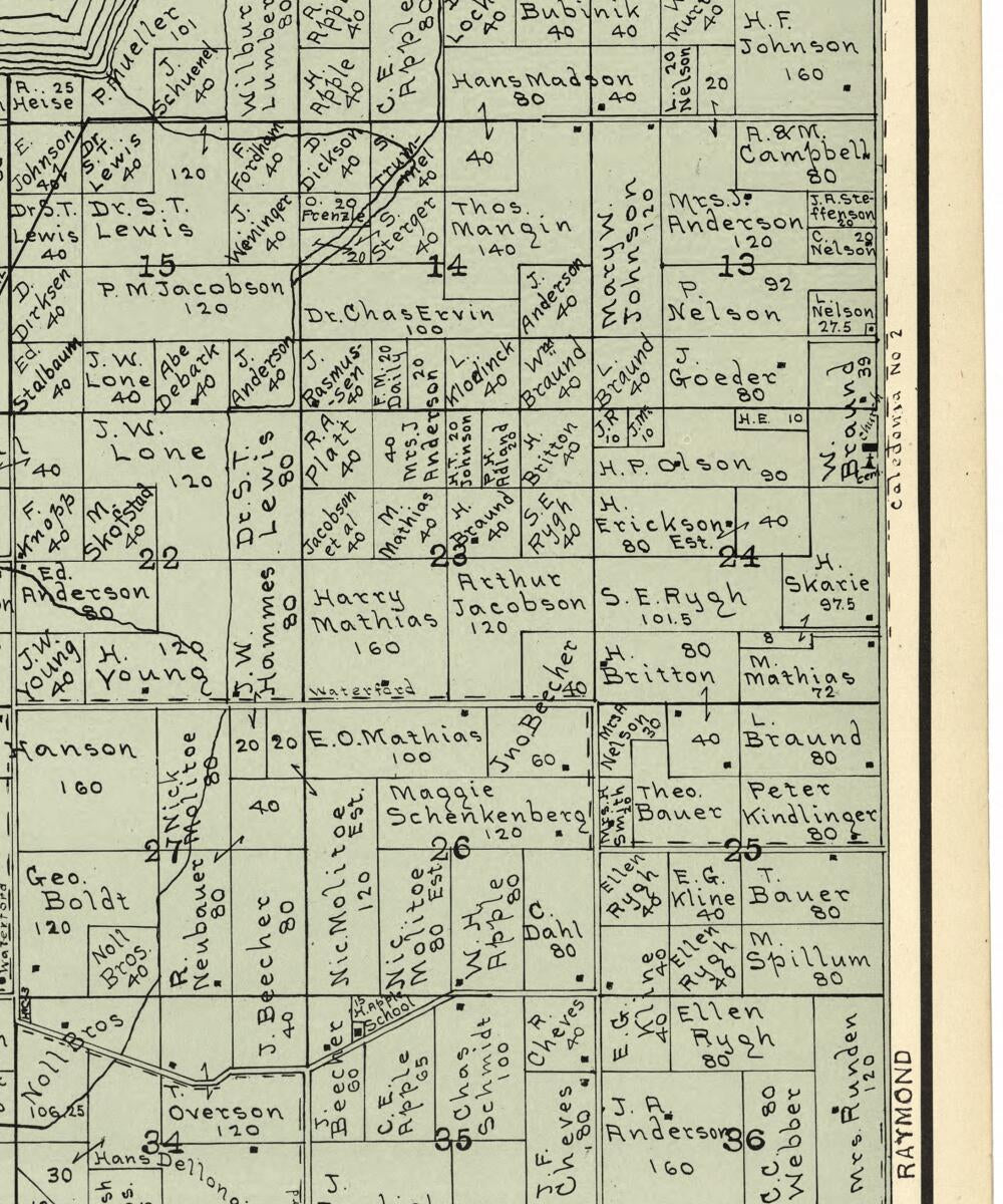 Cnh Racine Map Map of Norway Township from Plat Book of Racine and Kenosha Counties ...