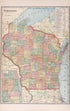 Wisconsin from Atlas of Waushara County, Wisconsin 1906 by Relic Map Company