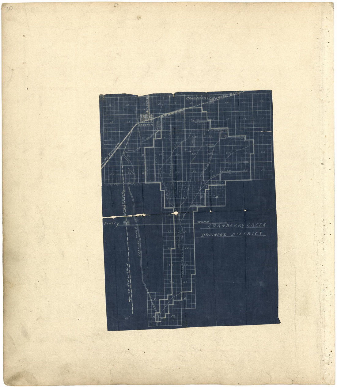 This old map of Cranberry Creek Drainage District from Standard Atlas of Wood County, Wisconsin from 1909 was created by  Geo. A. Ogle &amp; Co in 1909
