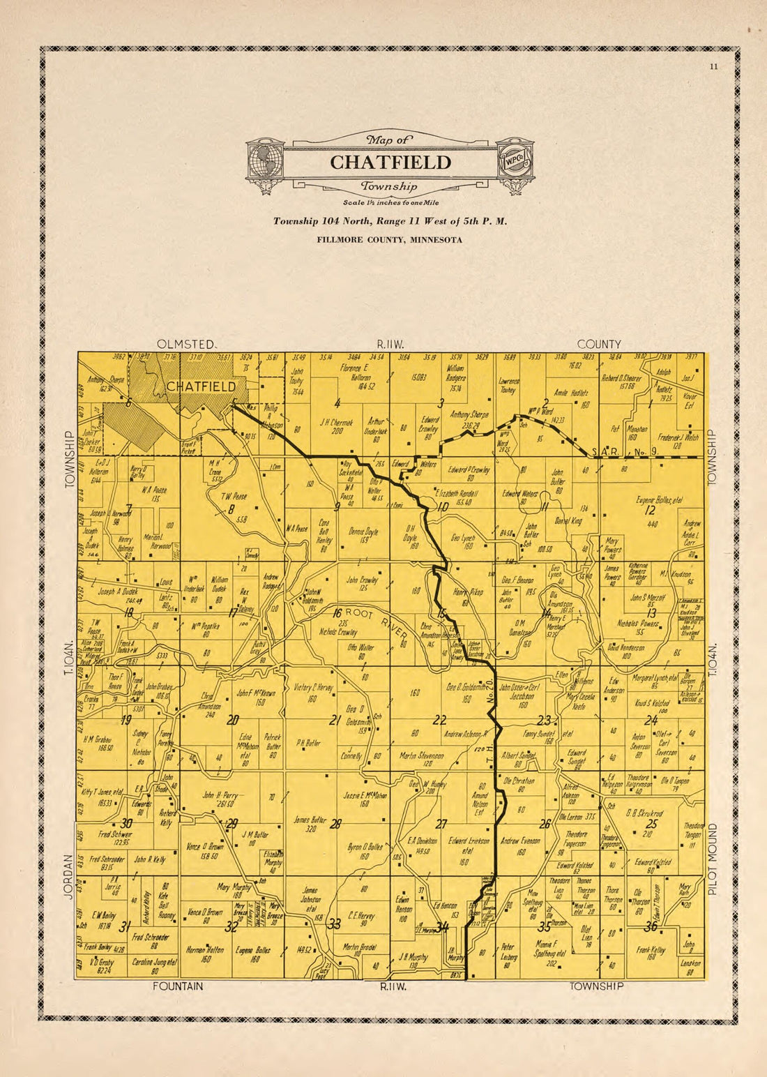 This old map of Chatfield Township from Atlas and Farmers&