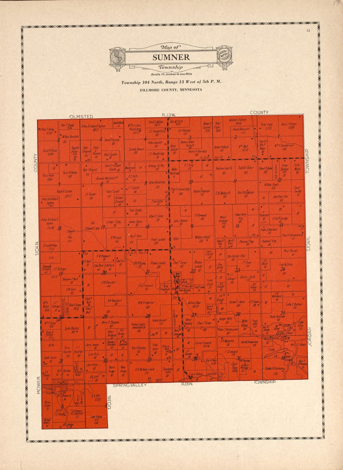 This old map of Sumner Township from Atlas and Farmers&