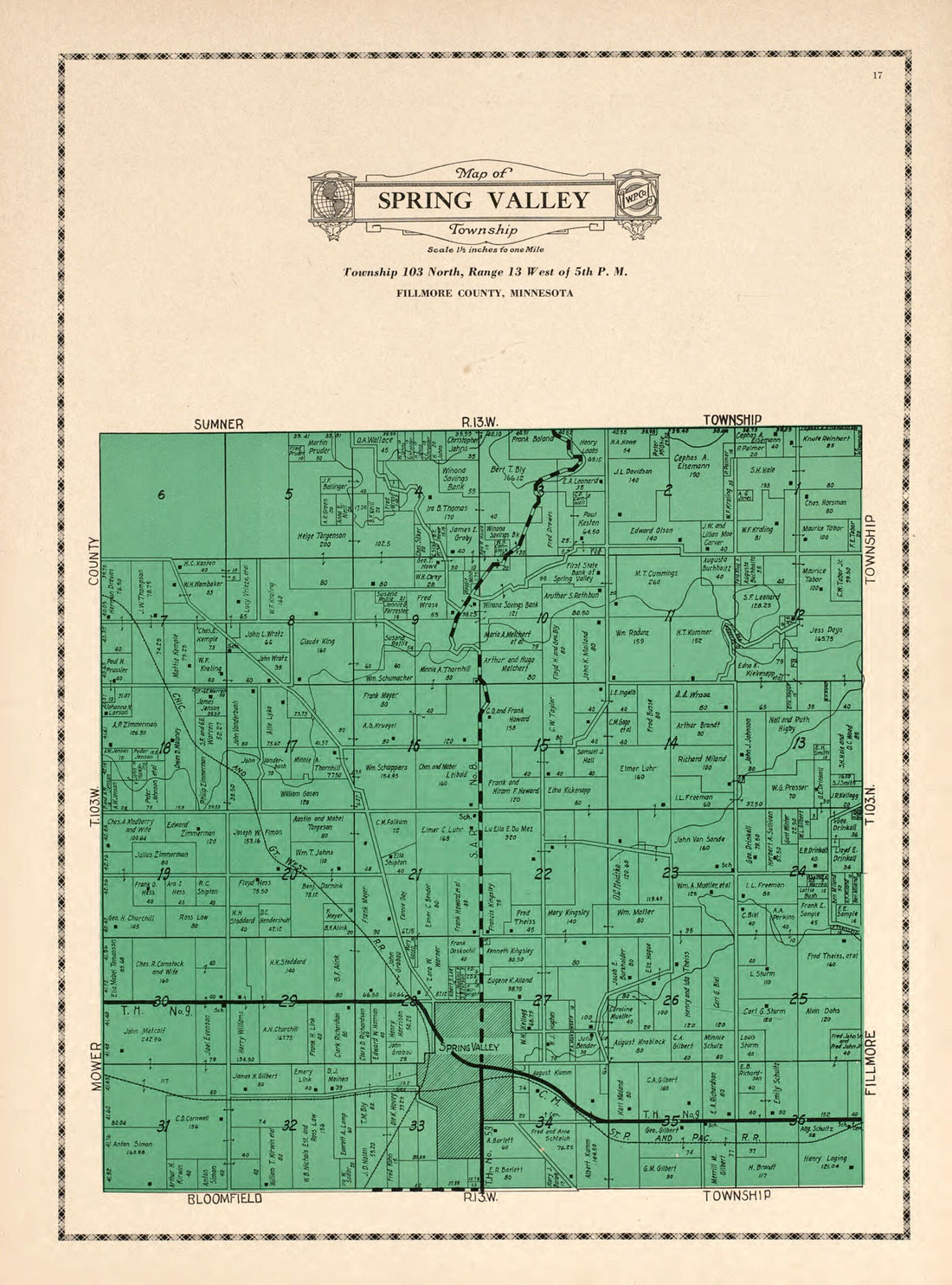 This old map of Spring Valley Township from Atlas and Farmers&