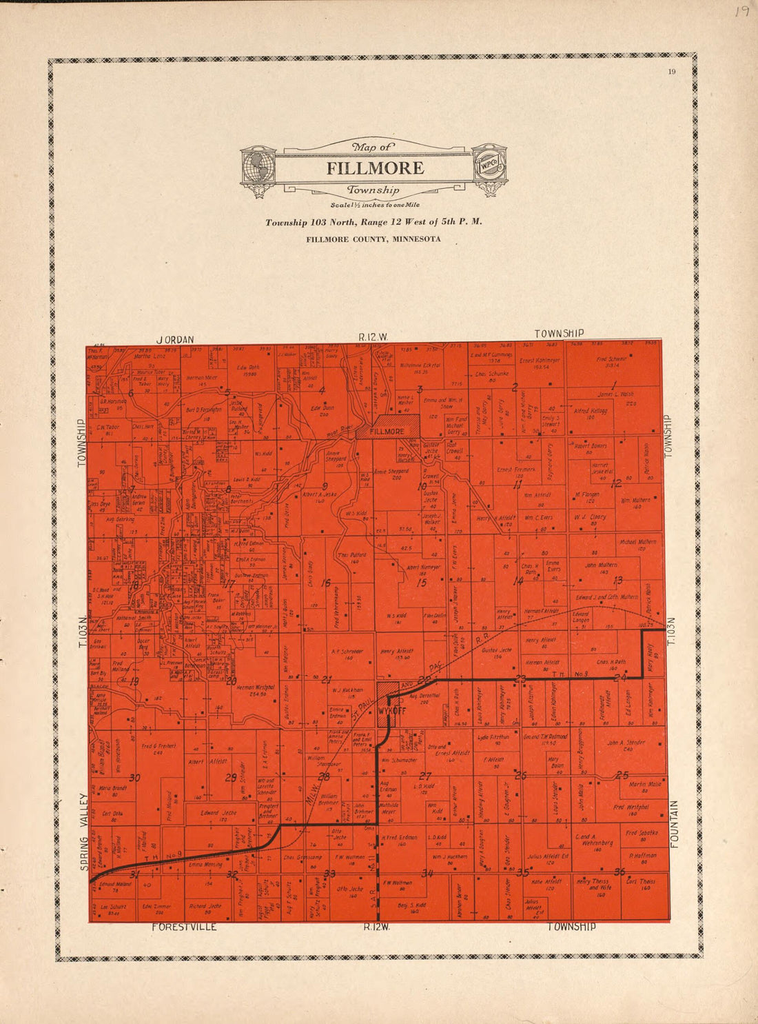 This old map of Fillmore Township from Atlas and Farmers&