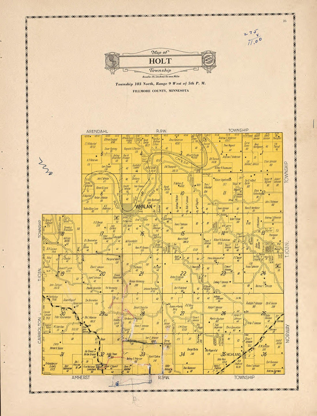 This old map of Holt Township from Atlas and Farmers&