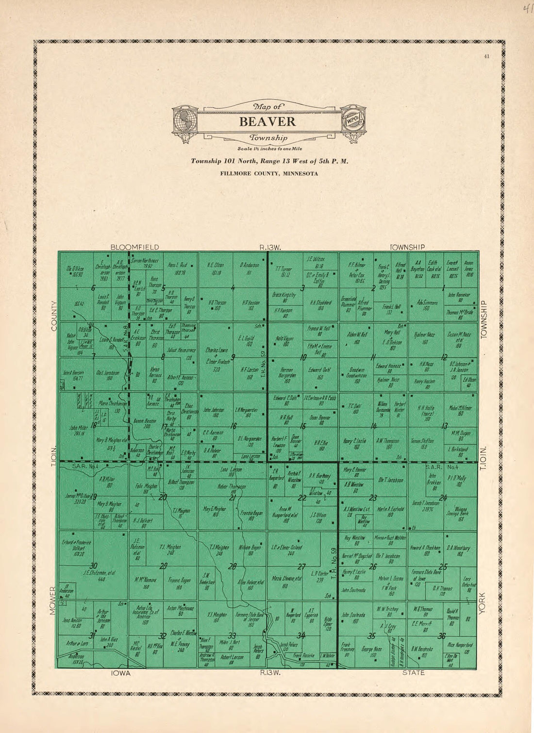 This old map of Beaver Township from Atlas and Farmers&