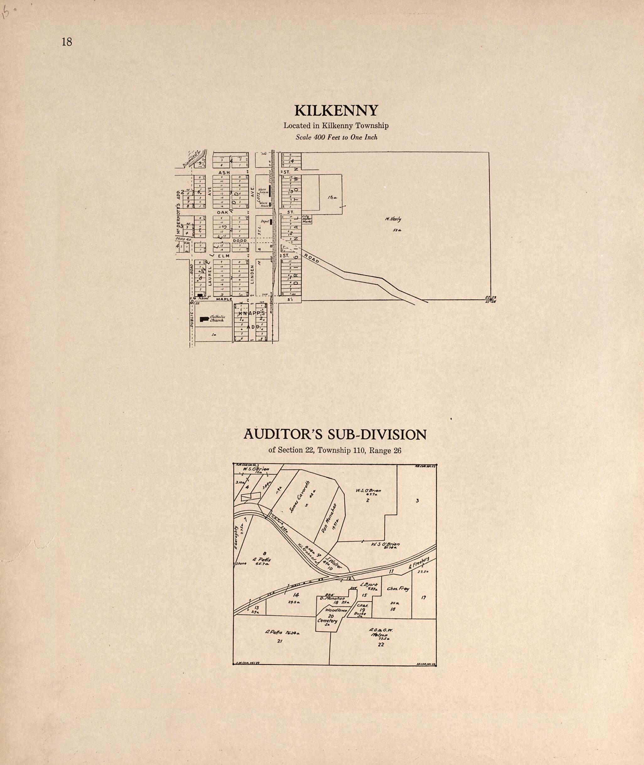 This old map of Kilkenny; Auditor&