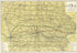 Map of Iowa Showing Principal Automobile Routes from Standard Atlas and Directory of Jasper County, Iowa 1914 by Relic Map Company
