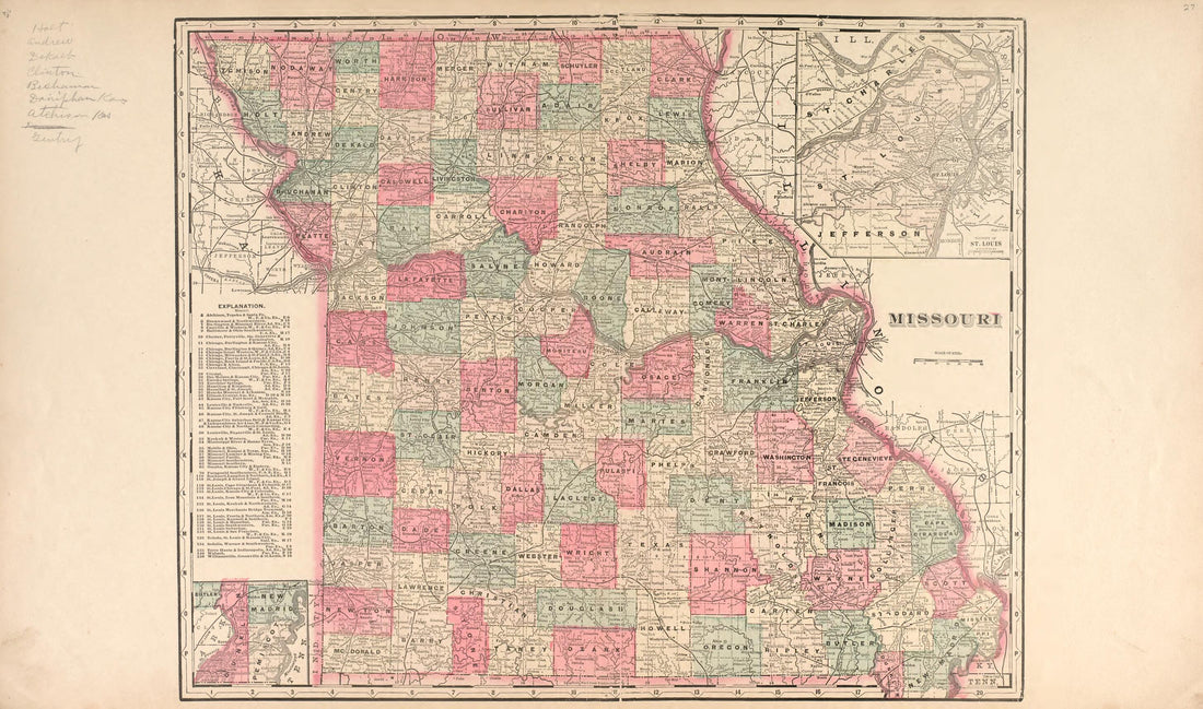 This old map of Missouri from Atlas of Andrew County, Missouri from 1898 was created by Pa.) Acme Publishing Co. (Philadelphia in 1898