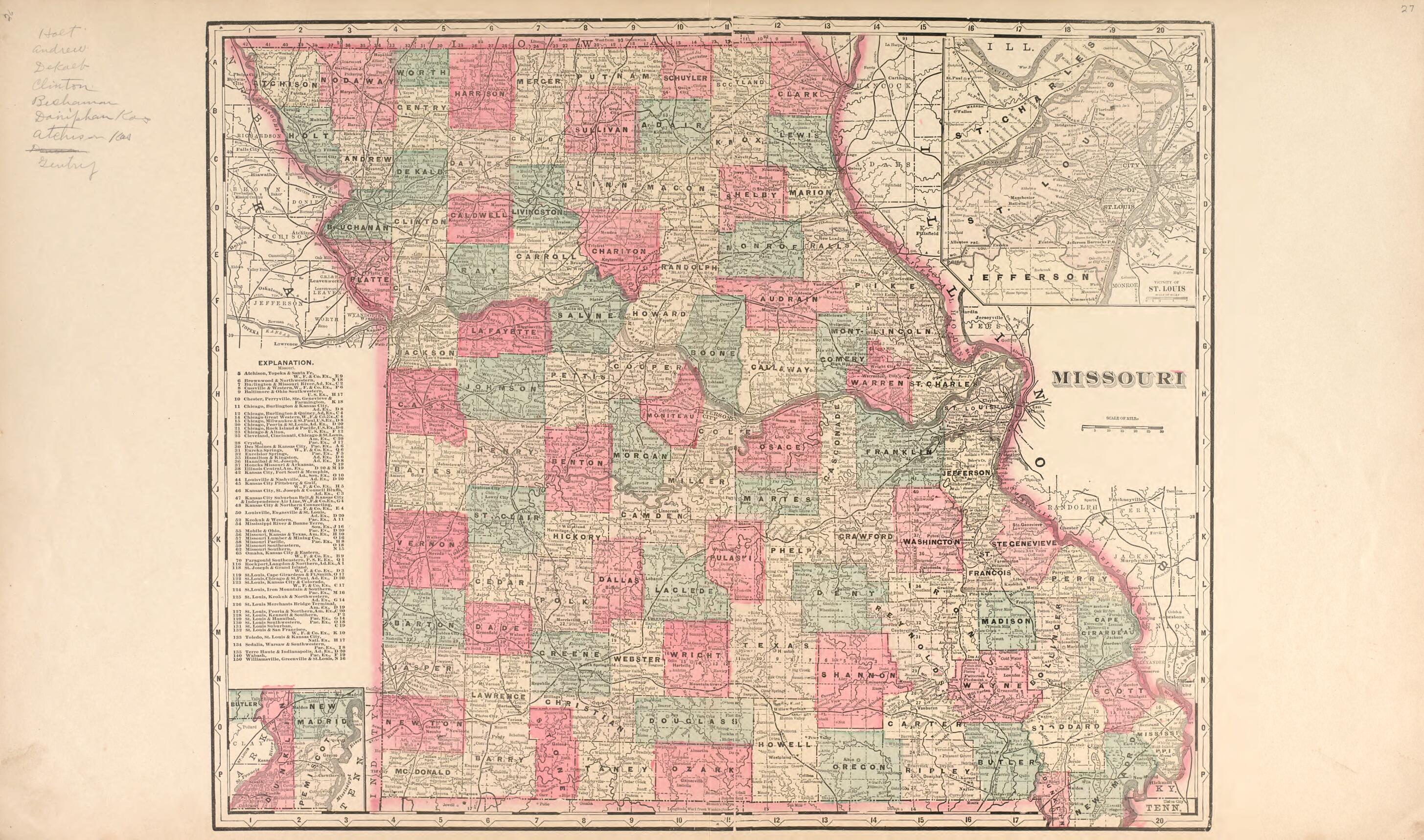 This old map of Missouri from Atlas of Andrew County, Missouri from 1898 was created by Pa.) Acme Publishing Co. (Philadelphia in 1898