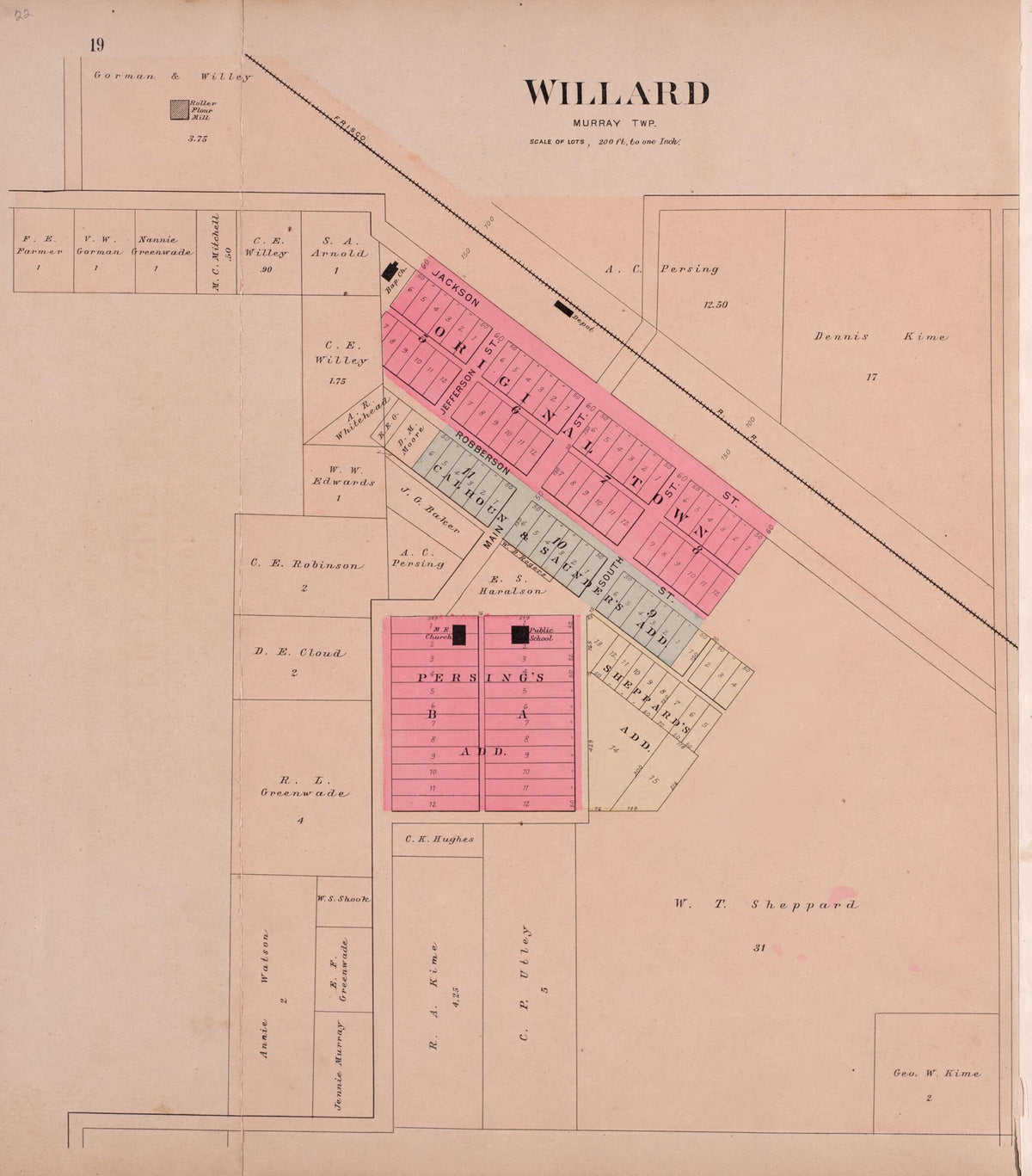 Willard (Murray Township) from Plat Book of Greene County, Missouri 1904 by Relic Map Company