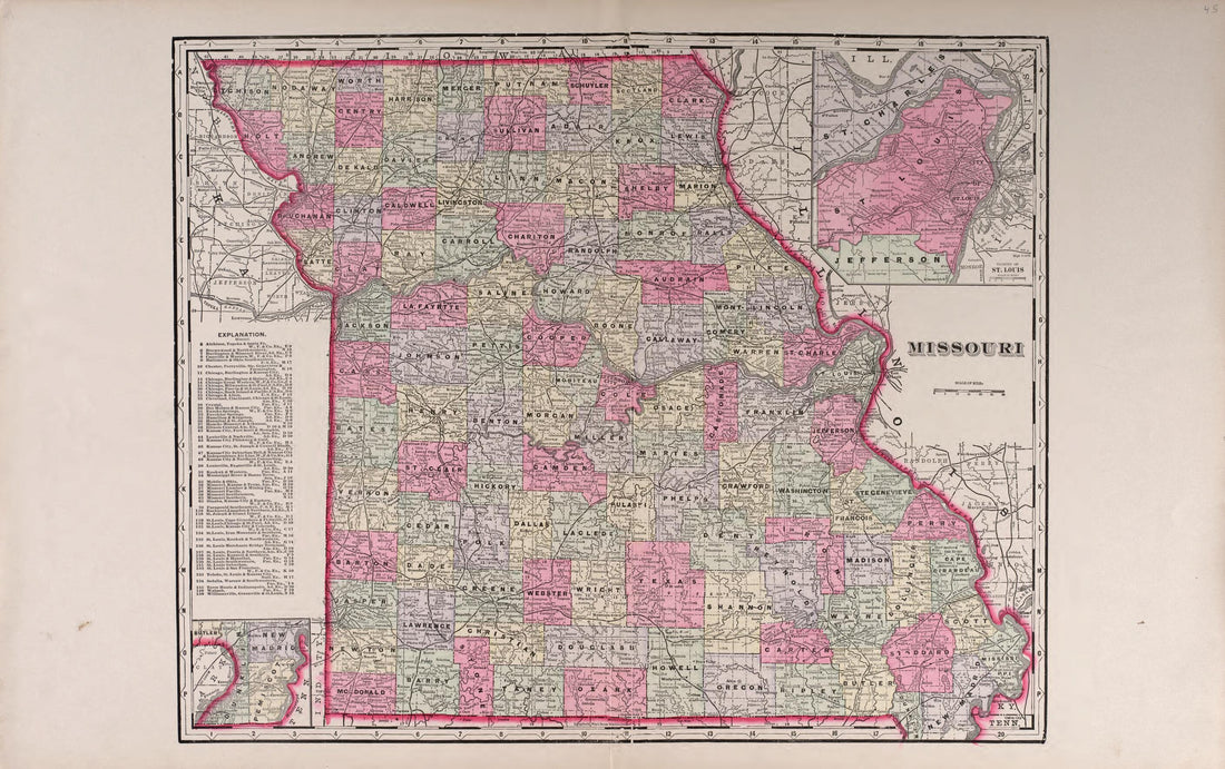 This old map of Missouri from Plat Book of Jackson County, Missouri from 1904 was created by  North West Publishing Co in 1904