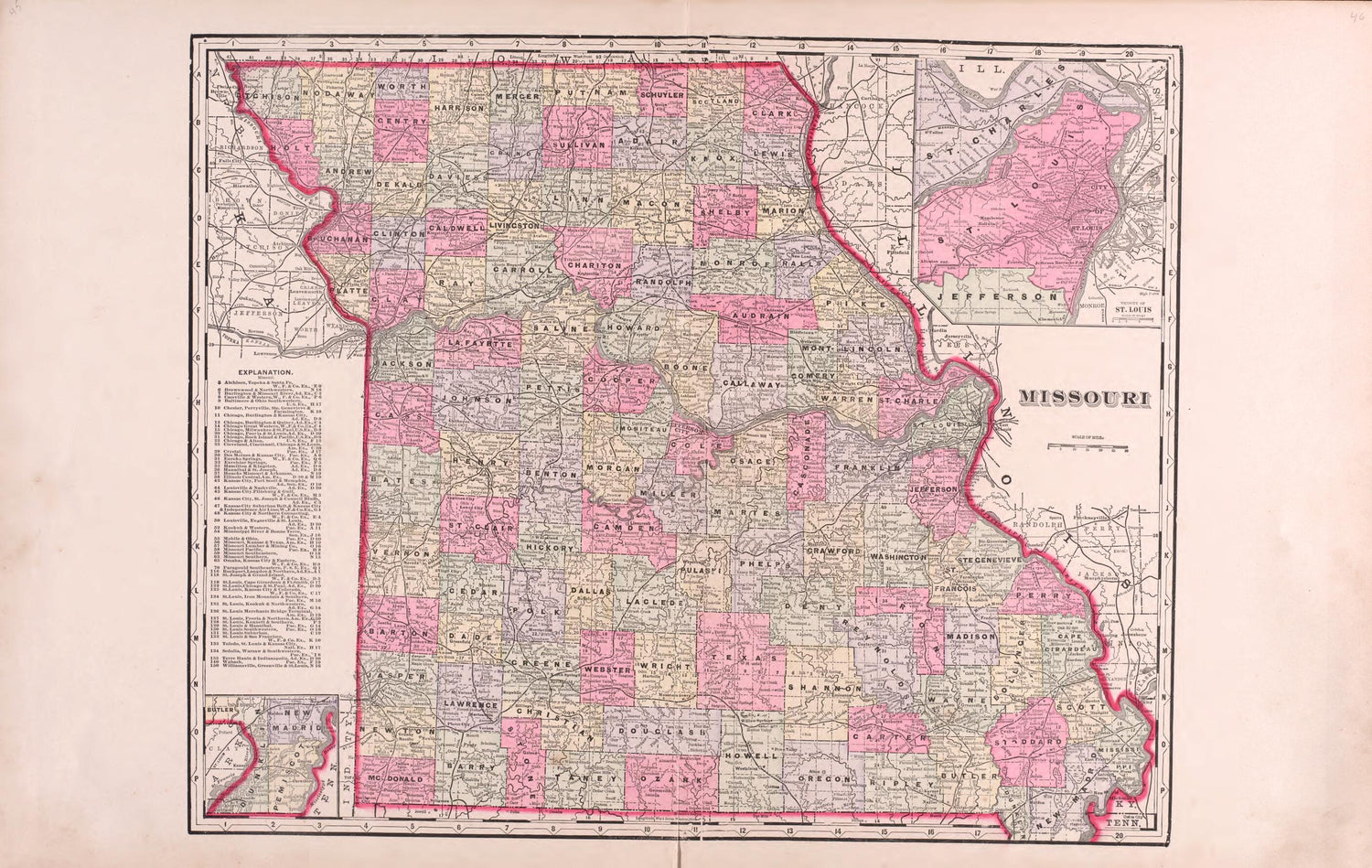 This old map of Missouri from Plat Book of St. Charles Co., Missouri from 1905 was created by  North West Publishing Co in 1905