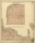 Township 53 North Range 21 W.; Township 53 North Range 20 W.5th P.M from Illustrated Atlas Map of Saline County, Missouri 1876 by Relic Map Company
