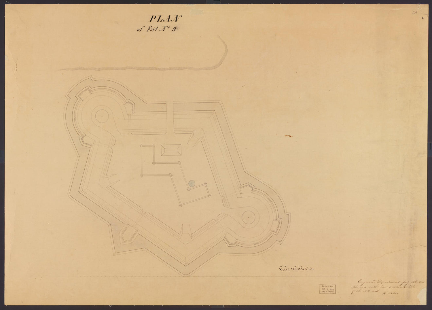 This old map of Plan of Fort No. 8 &amp; 9 from Original Plattings of Forts at St. Louis, Mo. 186-. from 1860 was created by  United States. Army. Corps of Engineers in 1860