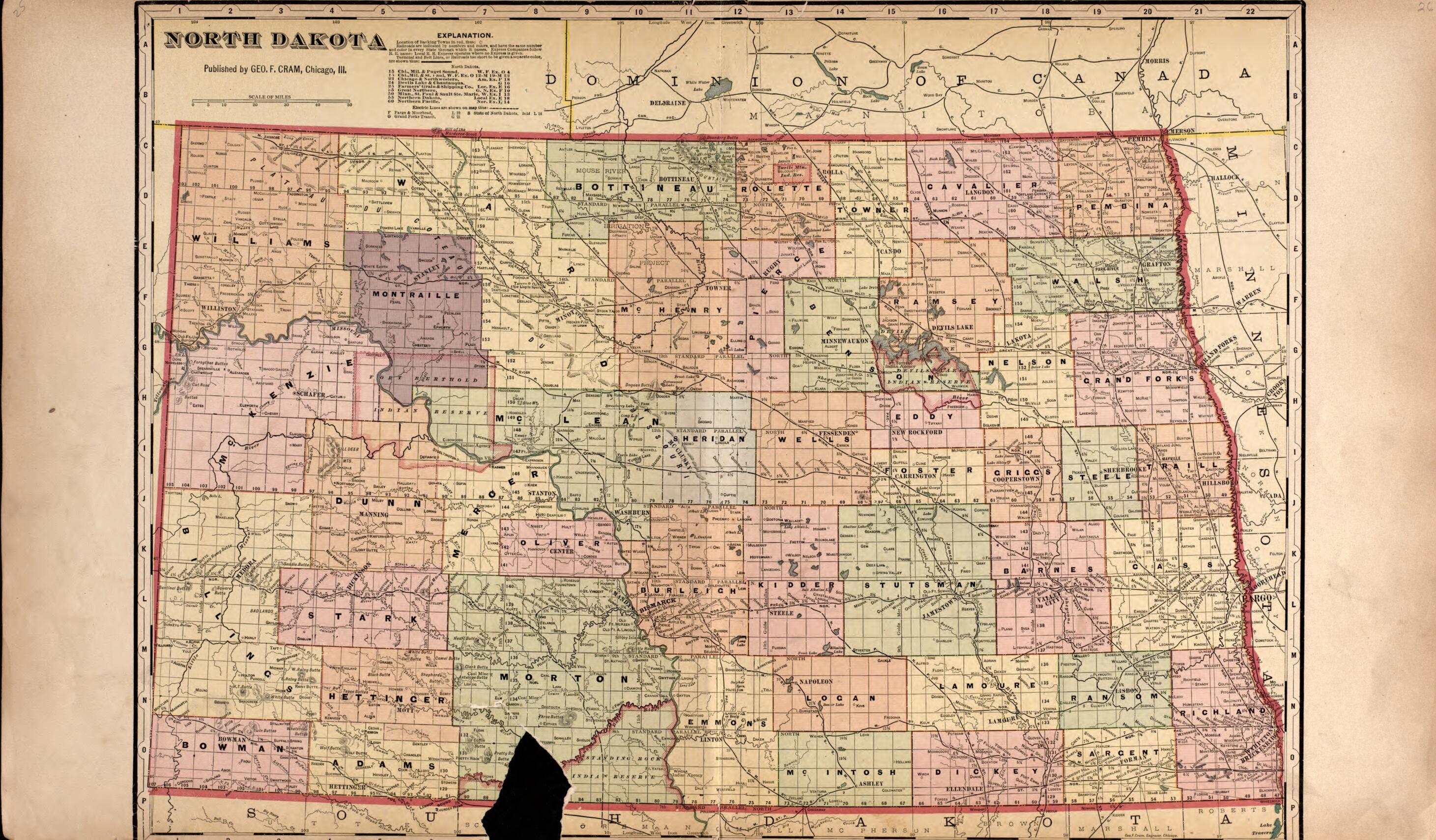 This old map of North Dakota from Standard Atlas of Foster County, North Dakota from 1910 was created by  Alden Publishing Co in 1910