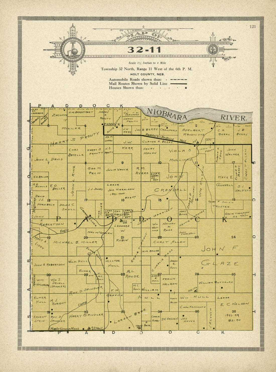 This old map of Map of 32-11 from Standard Atlas and Directory of Holt County, Nebraska from 1915 was created by Iowa) Kenyon Company (Des Moines in 1915