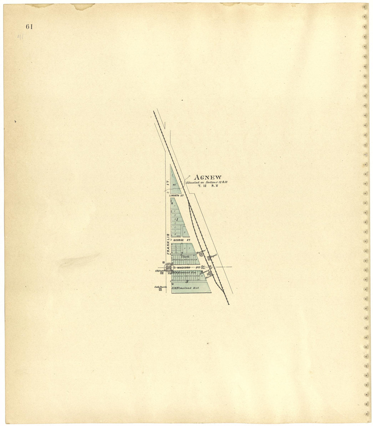 Agnew from Plat Book of Lancaster County, Nebraska 1903 by Relic Map Company