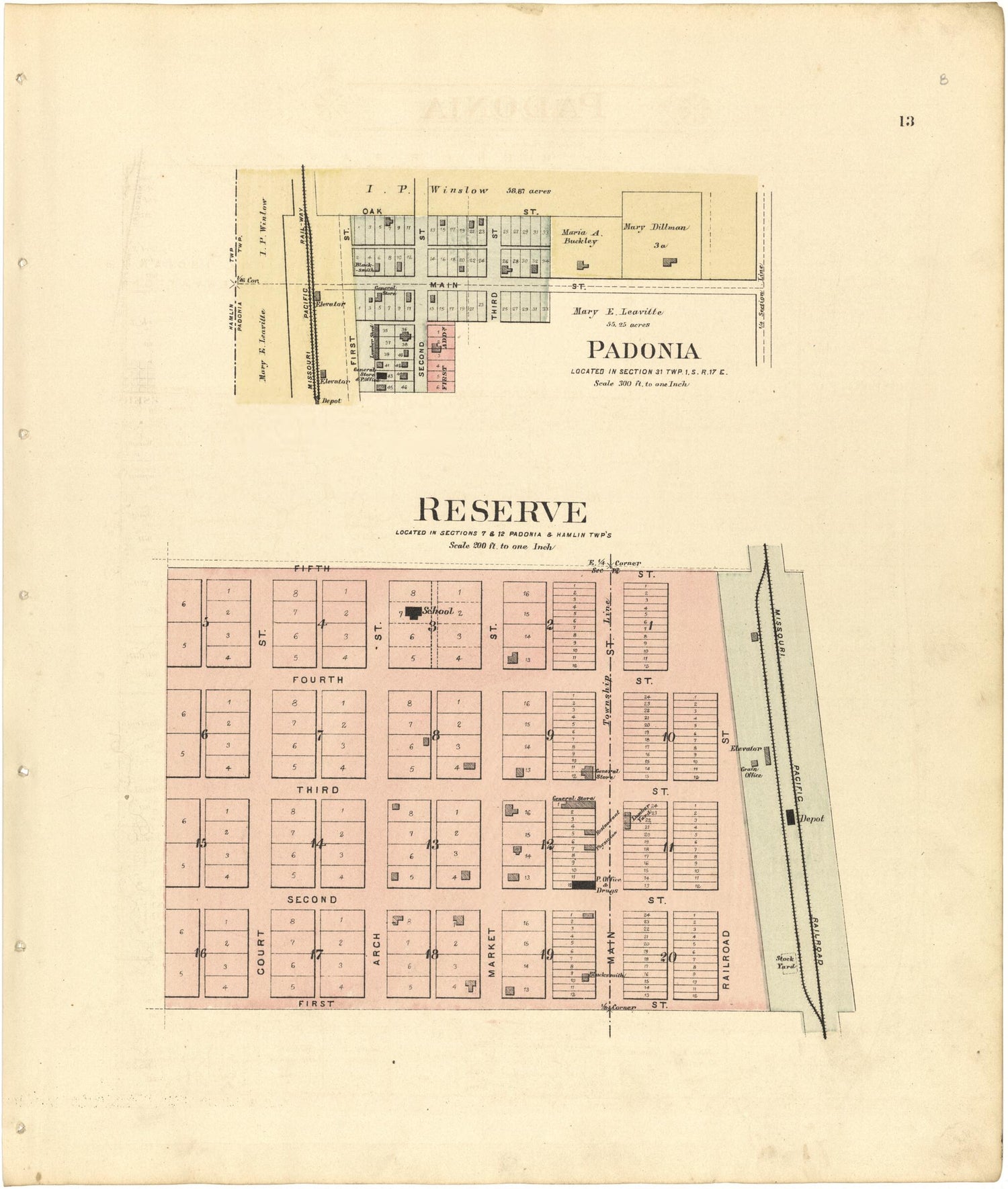 This old map of Padonia; Reserve from Meacham&