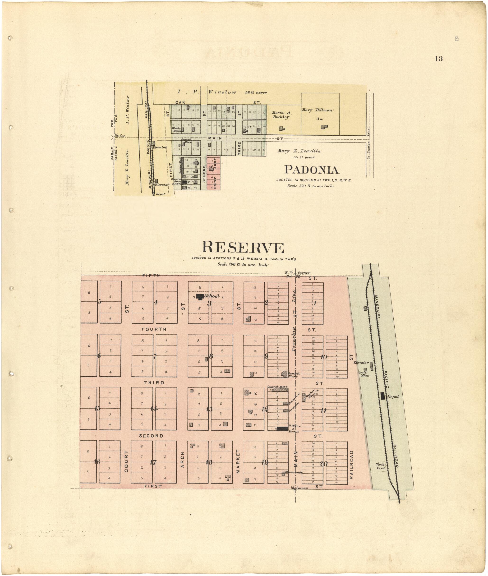 This old map of Padonia; Reserve from Meacham&