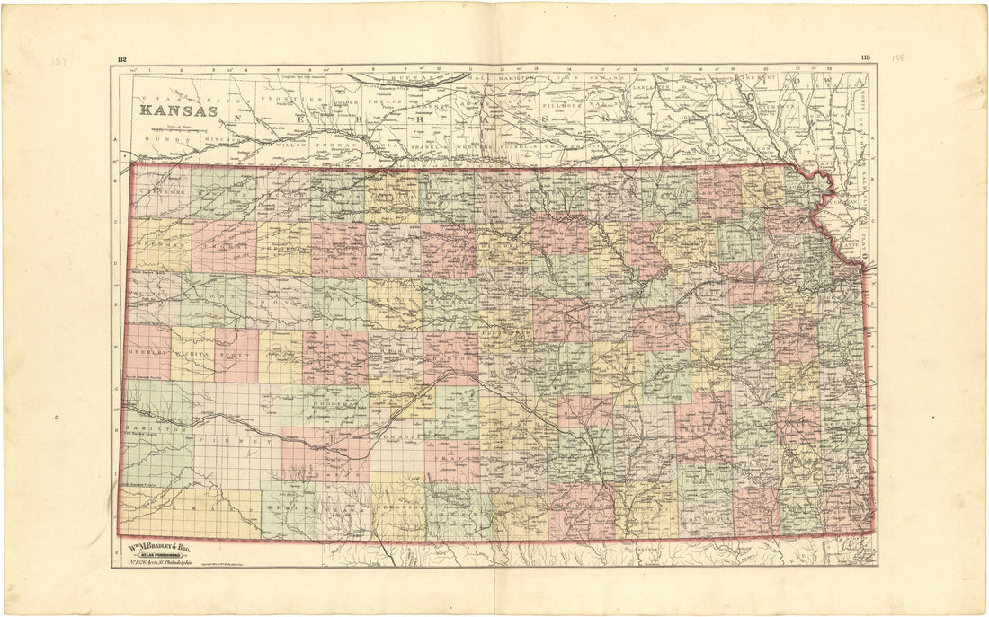 This old map of Kansas from Meacham&