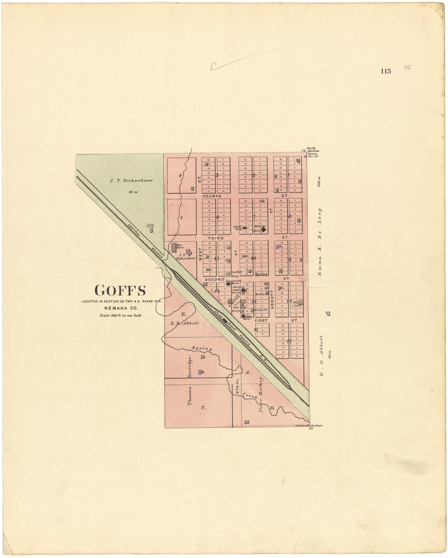 This old map of Goffs from Meacham&