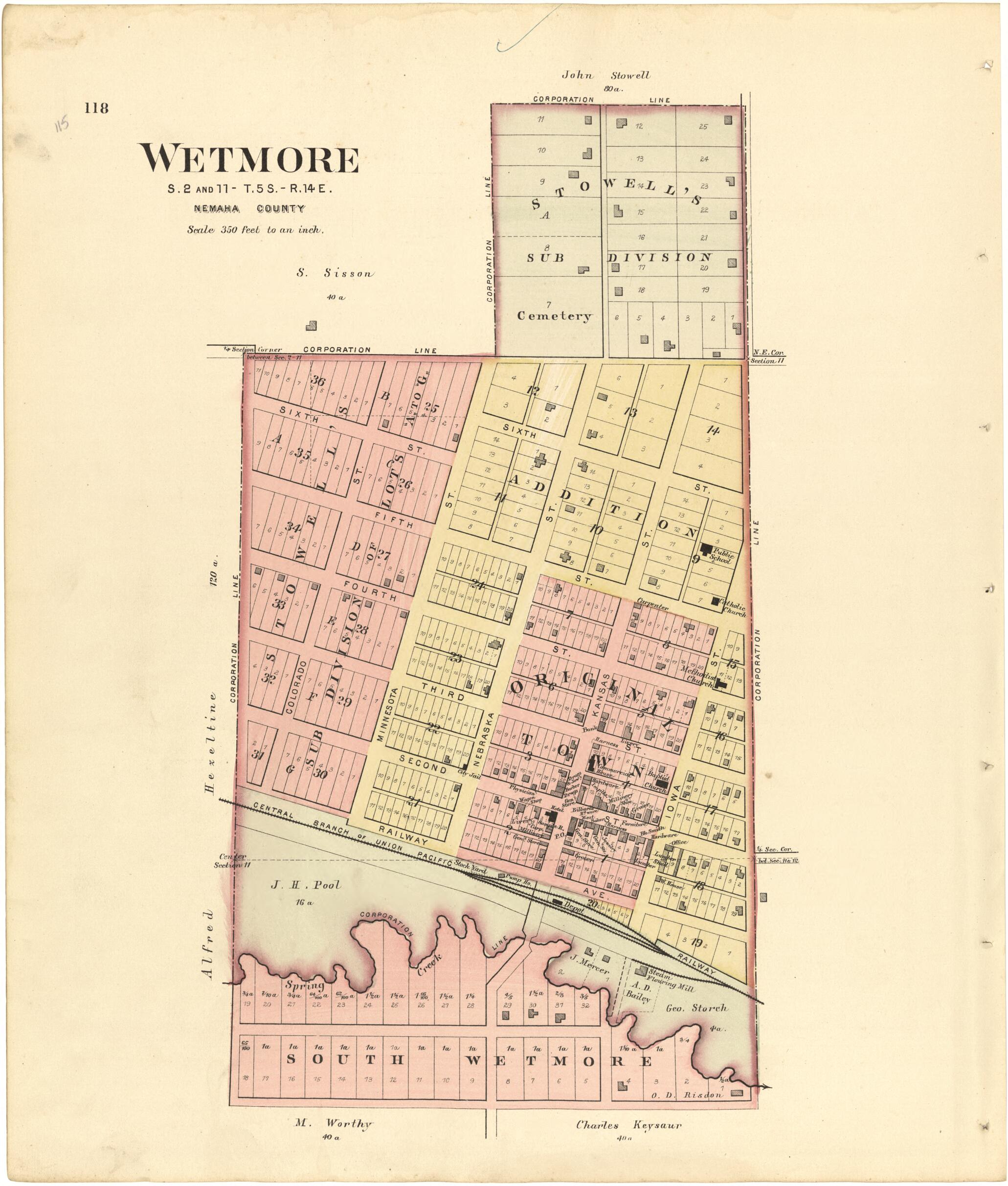 This old map of Wetmore from Meacham&