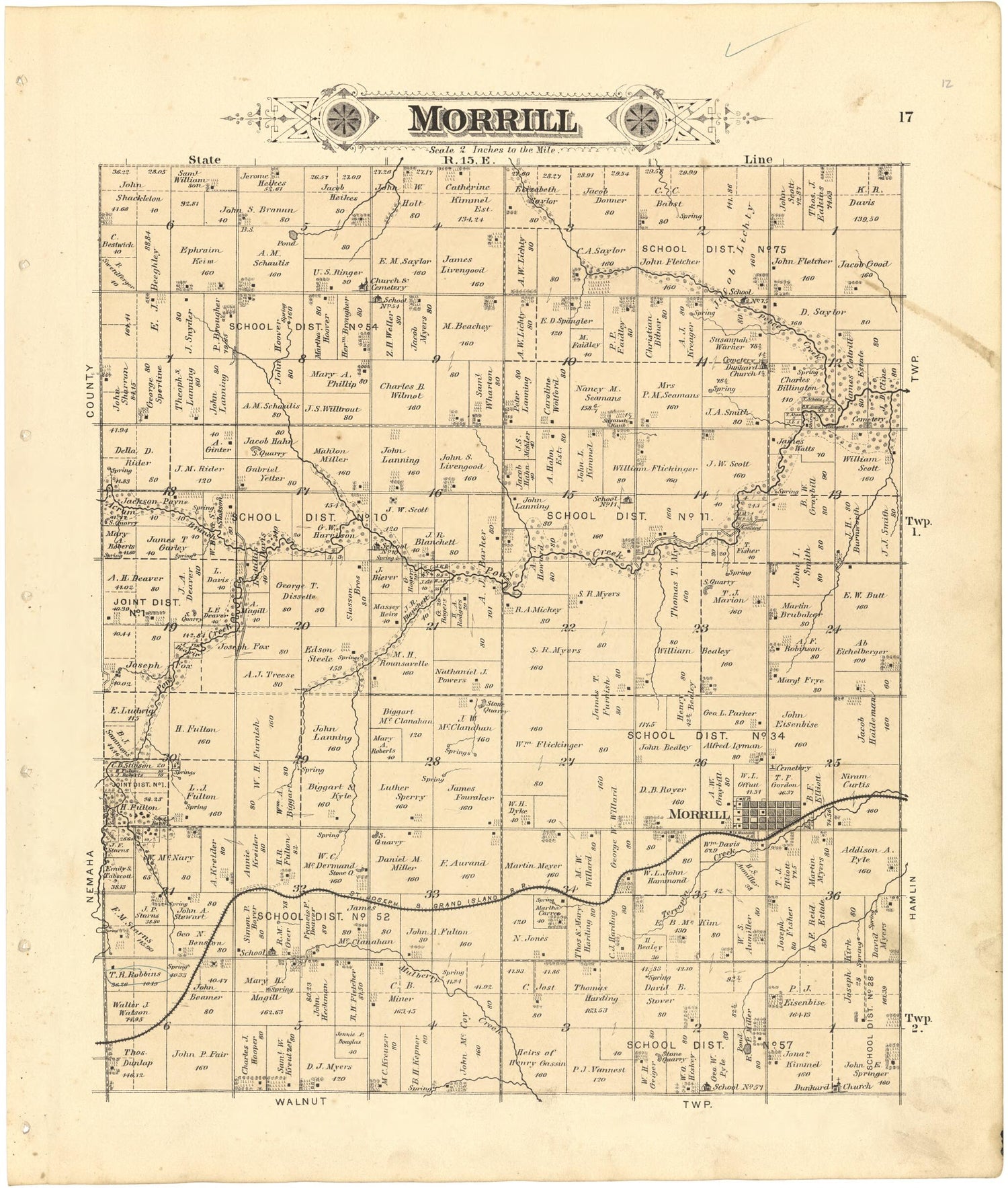 This old map of Morrill from Meacham&