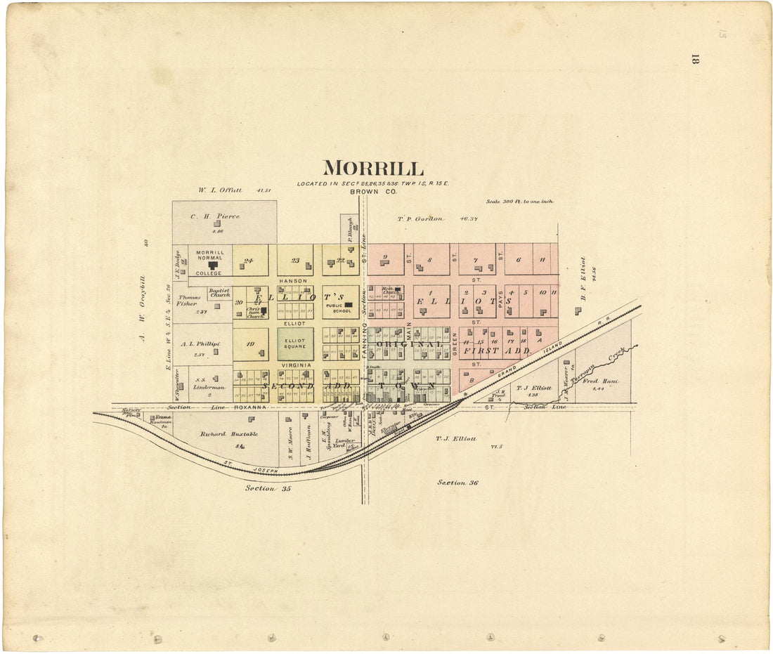 This old map of Morrill from Meacham&