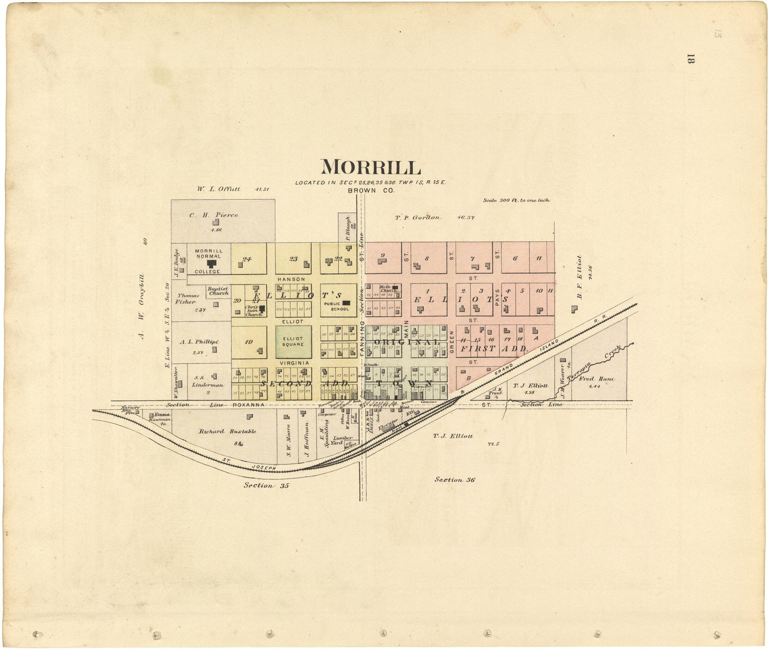 This old map of Morrill from Meacham&