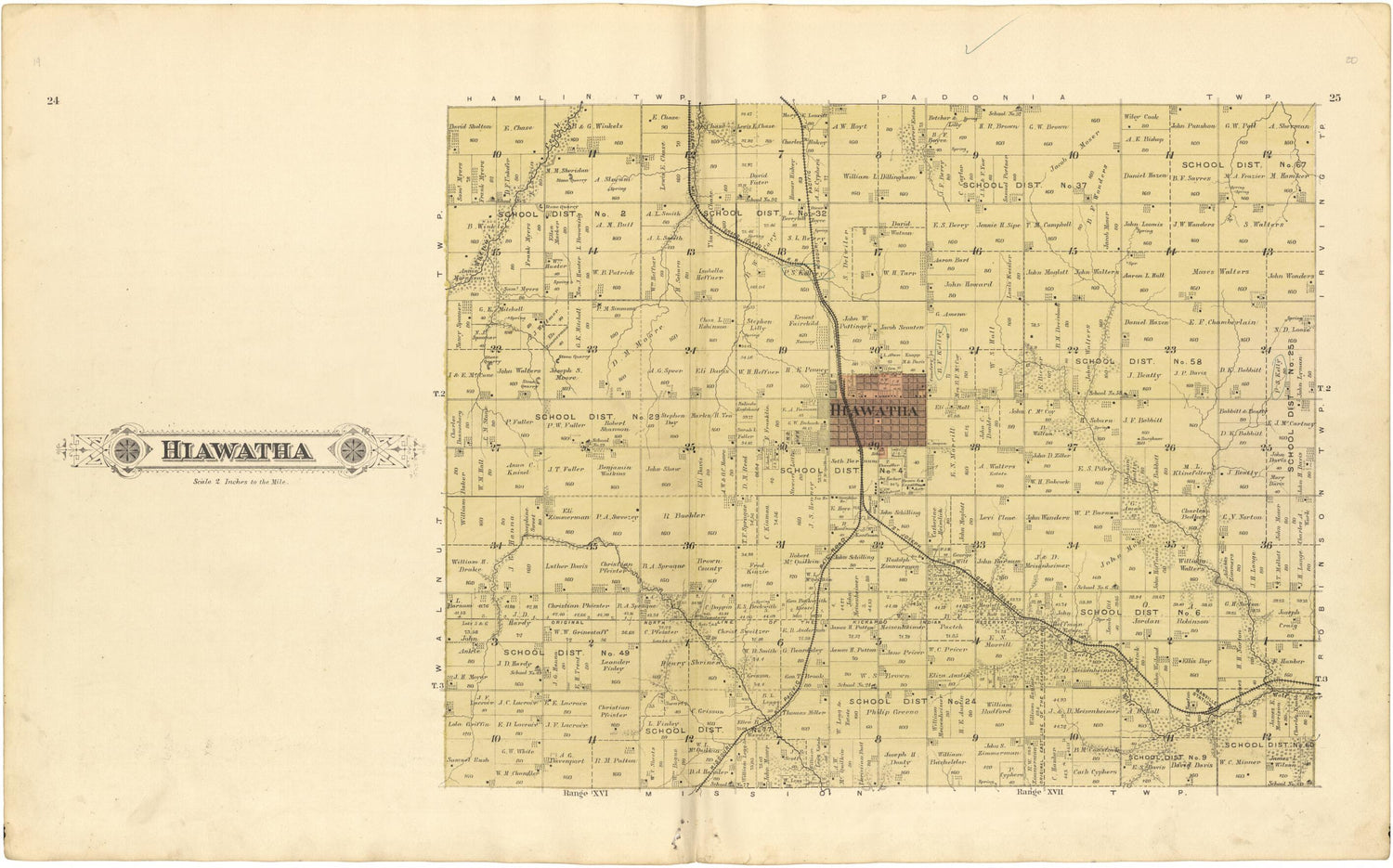 This old map of Hiawatha from Meacham&