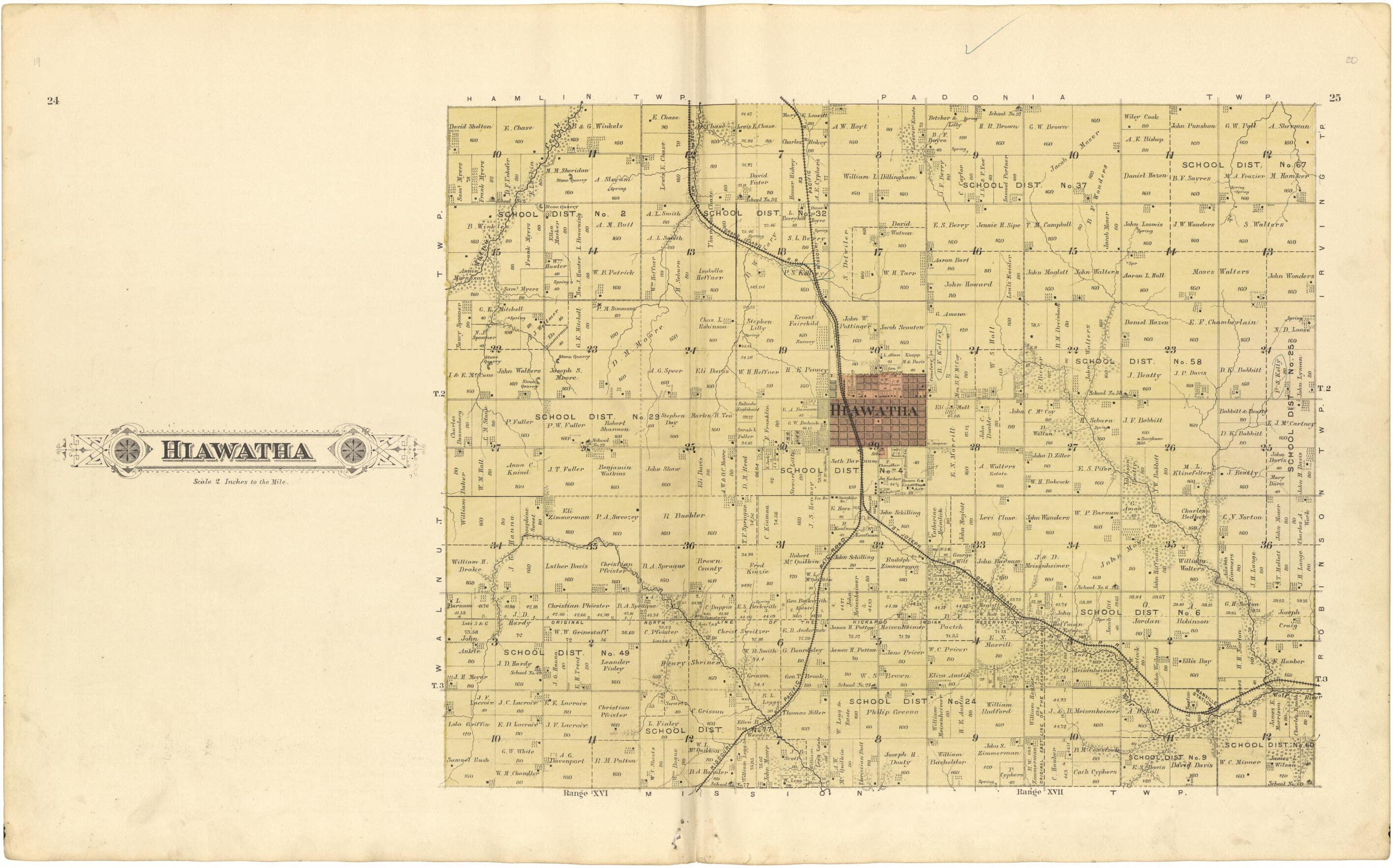 This old map of Hiawatha from Meacham&