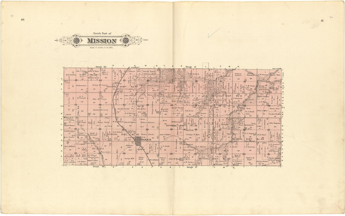 This old map of North Part of Mission from Meacham&