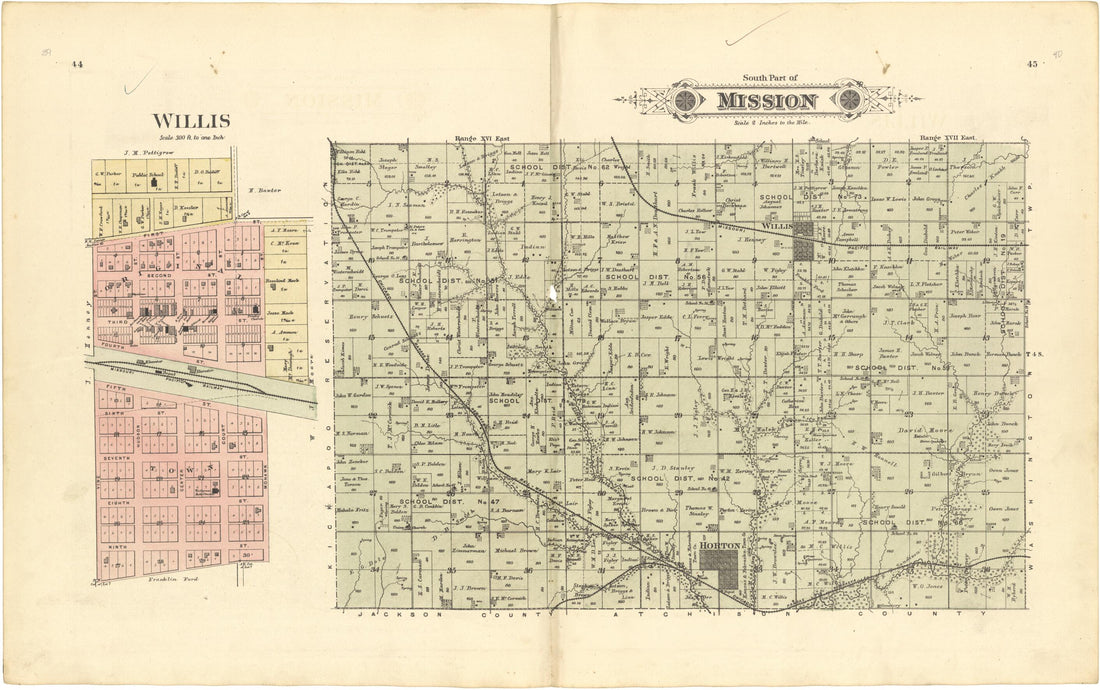 This old map of South Part of Mission from Meacham&