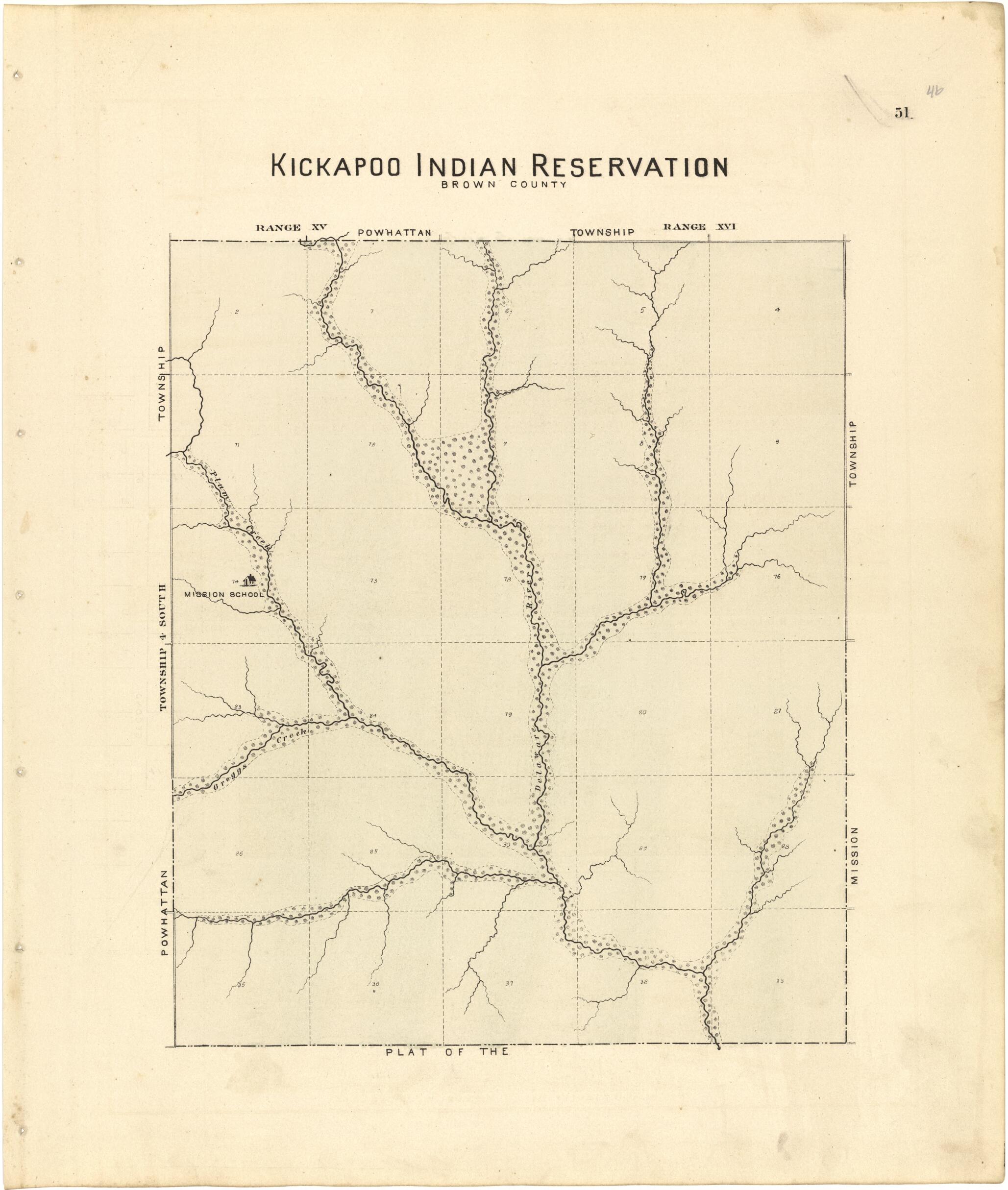 This old map of Kickapoo Indian Reservation from Meacham&