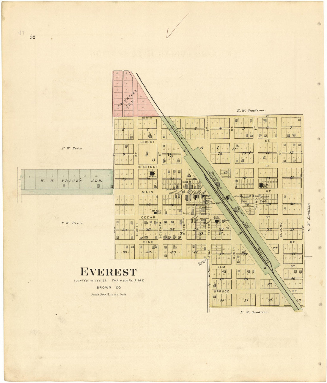 This old map of Everest from Meacham&