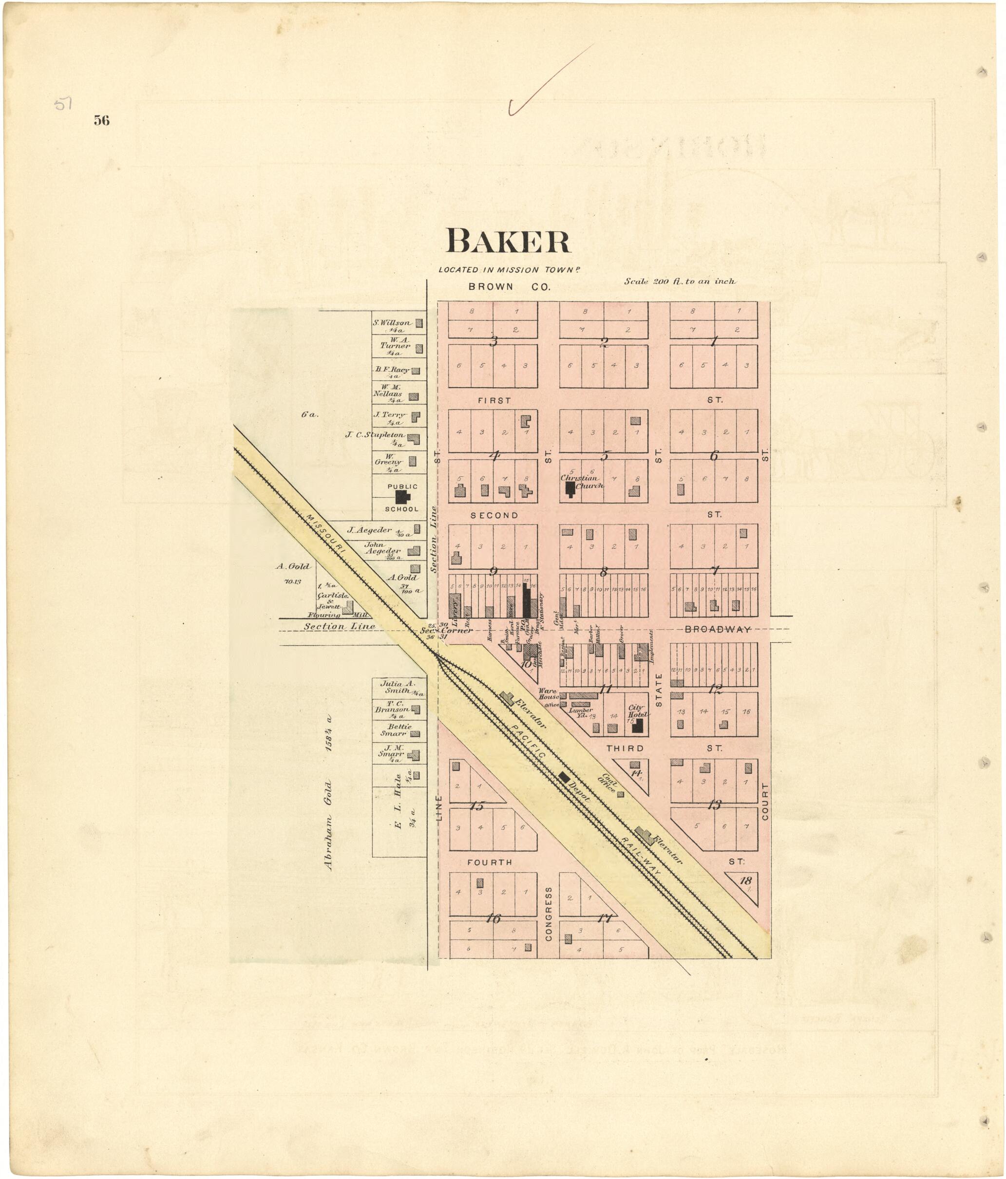 This old map of Baker from Meacham&