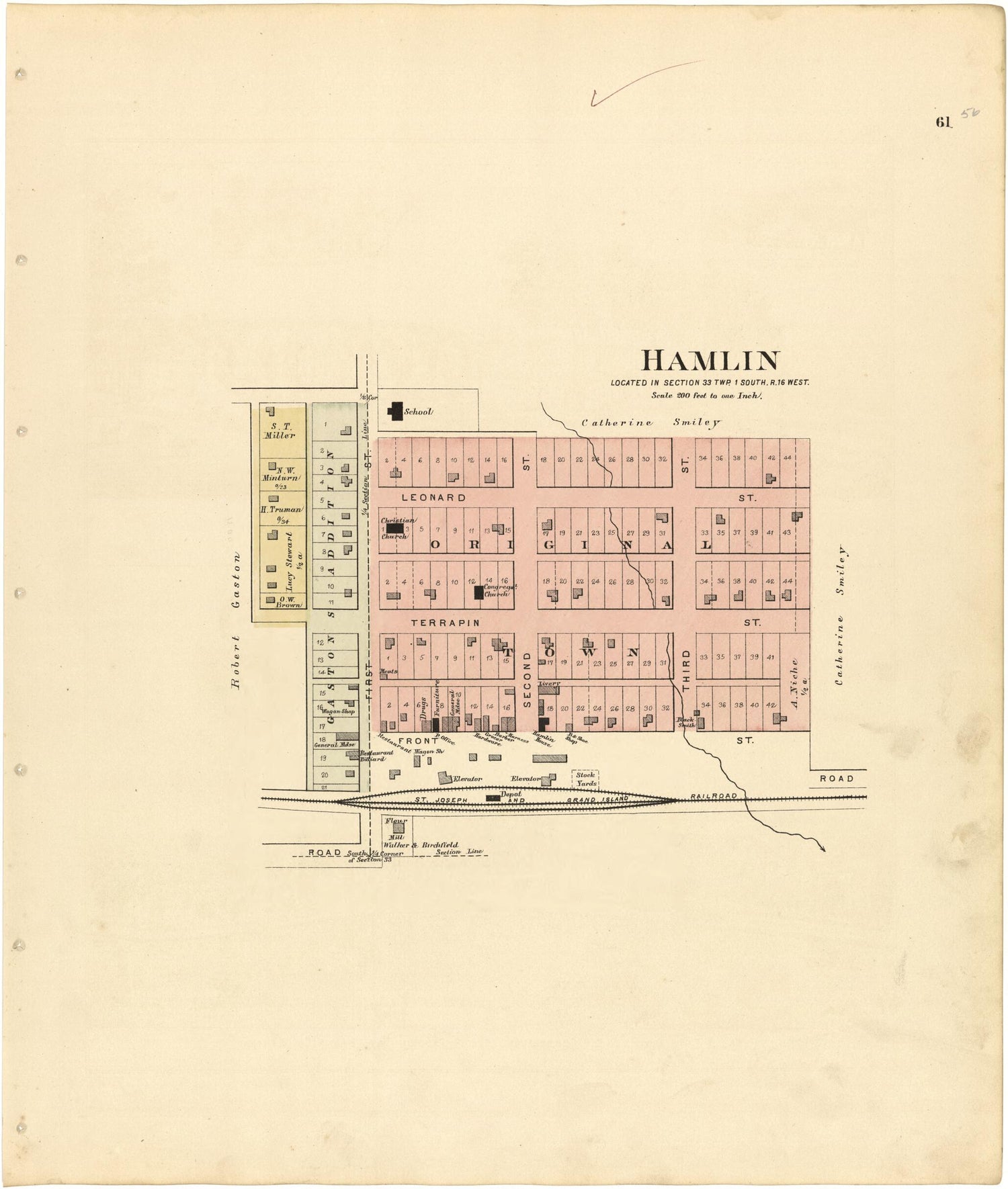 This old map of Hamlin from Meacham&