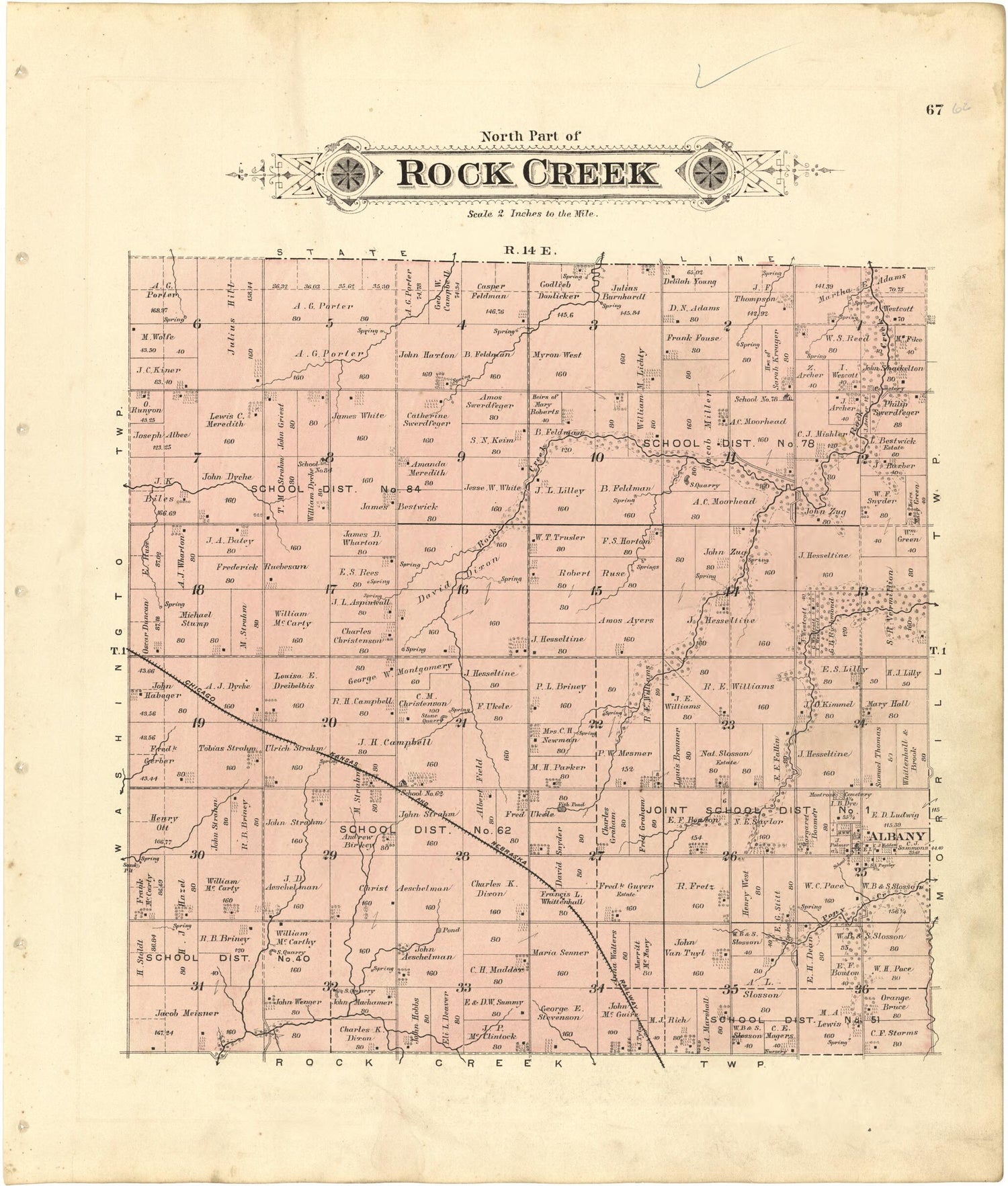 This old map of North Part of Rock Creek from Meacham&