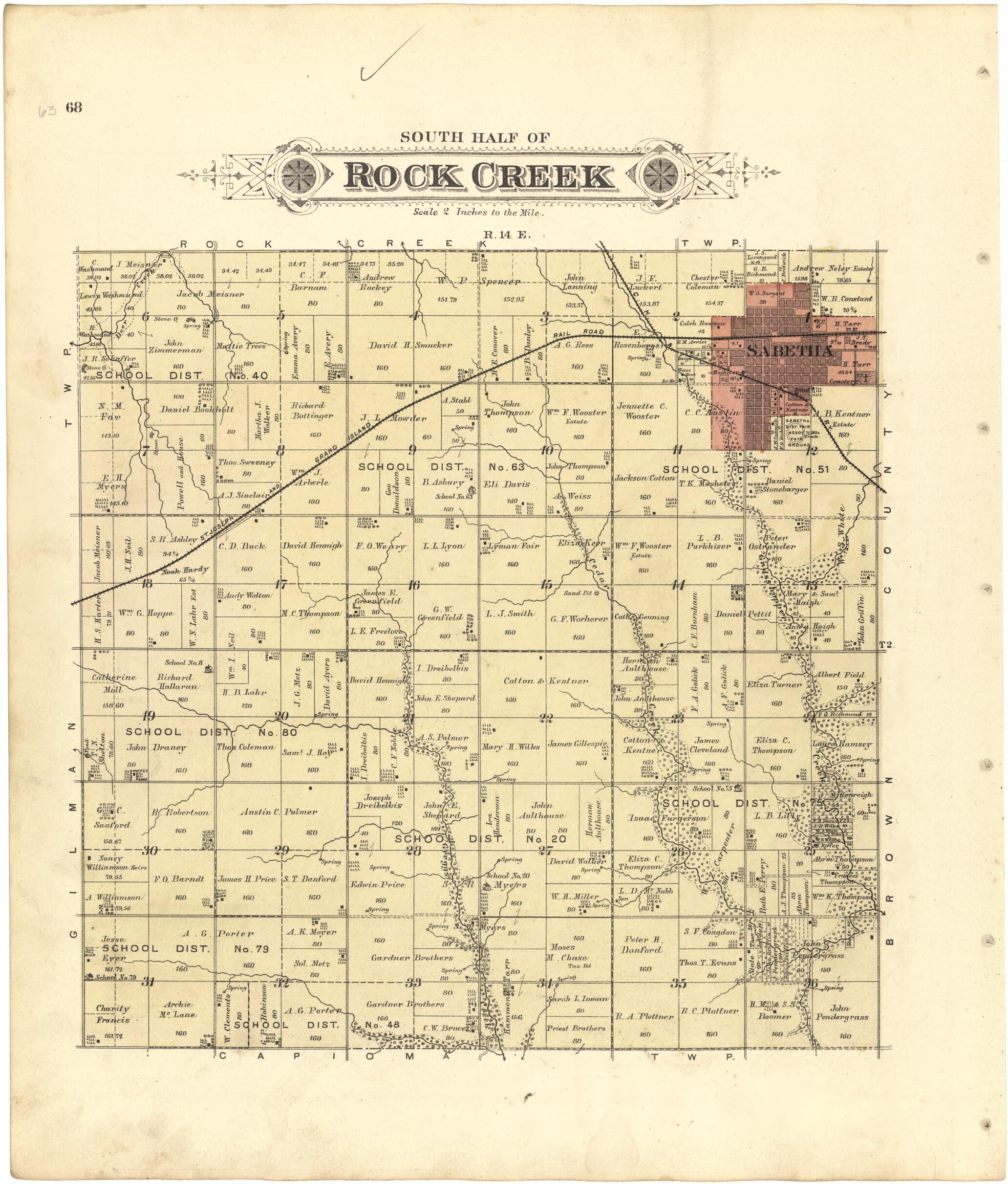 This old map of South Half of Rock Creek from Meacham&